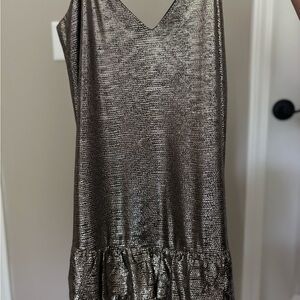 Forever 21 Shiny Silver Dress